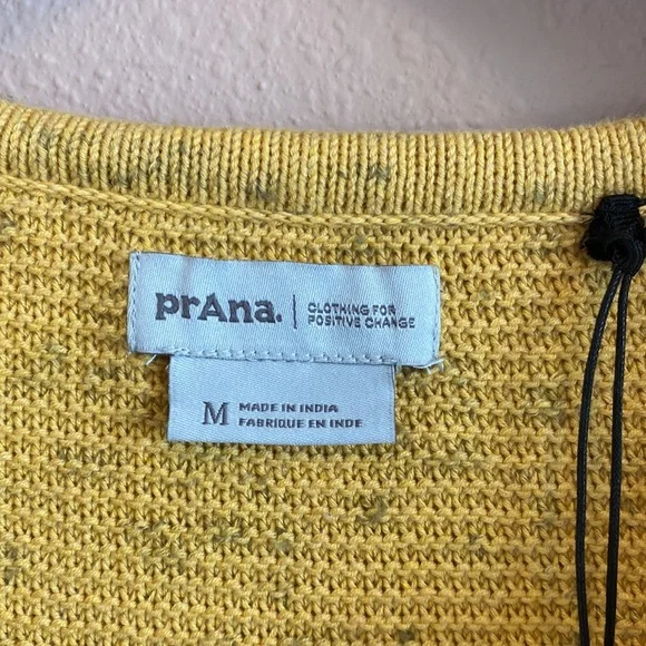 prAna Crystal Beach sweater size M Yellow and purple - Picture 4 of 12
